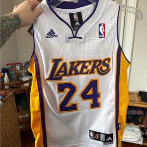 Adidas Lakers White and Yellow Jersey